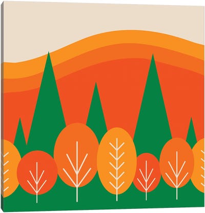 Fall Scene Canvas Art Print - Circa 78 Designs