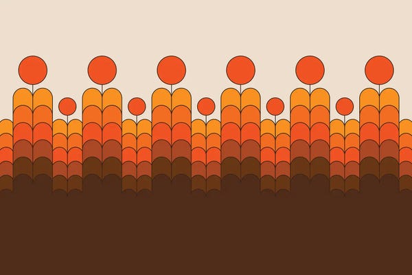 Vintage & Retro Bedroom: Golden Blooms by Circa 78 Designs