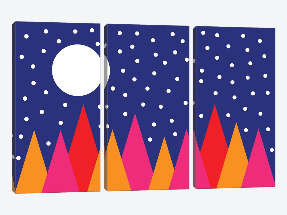 Moonlit Pines by Circa 78 Designs 3-piece Canvas Print