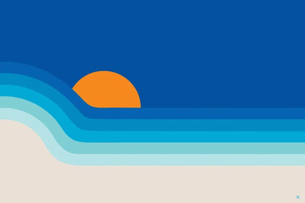 Large Modern Art - Canvas Prints: Ocean Dipper by Circa 78 Designs