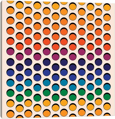 Perforated Canvas Art Print - Polka Dot Patterns