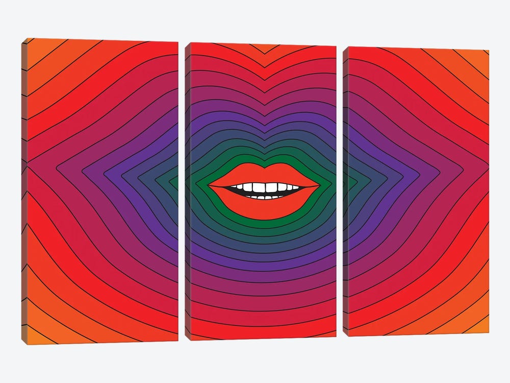 Pop Lips 2020 by Circa 78 Designs 3-piece Canvas Print