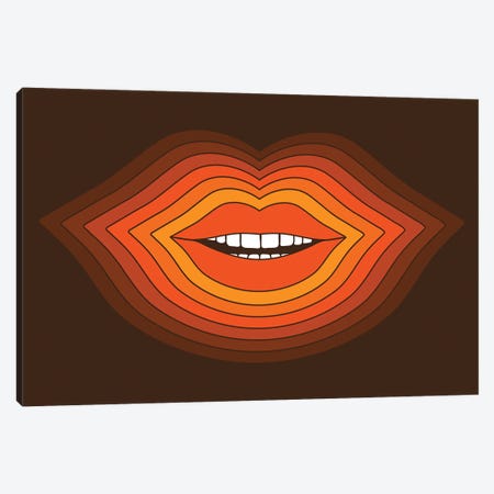 Pop Lips - Golden Canvas Print #CDN78} by Circa 78 Designs Art Print