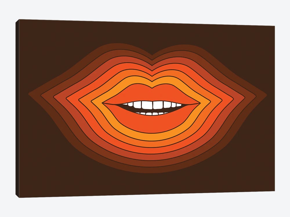 Pop Lips - Golden by Circa 78 Designs 1-piece Art Print