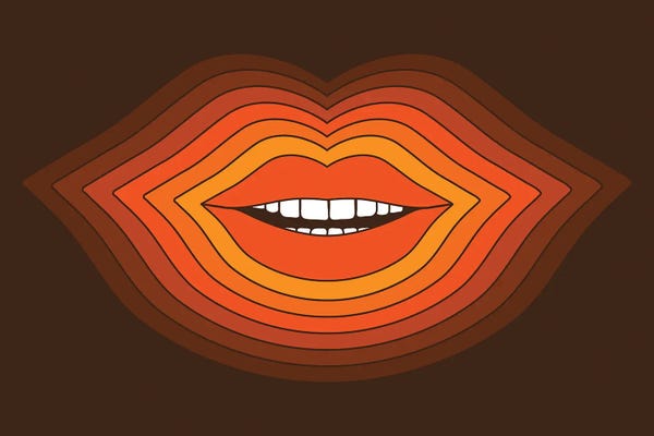 '70s Aesthetic: Pop Lips - Golden by Circa 78 Designs