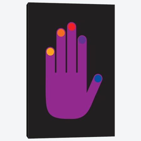 Purple Pop Hand Canvas Print #CDN79} by Circa 78 Designs Canvas Print