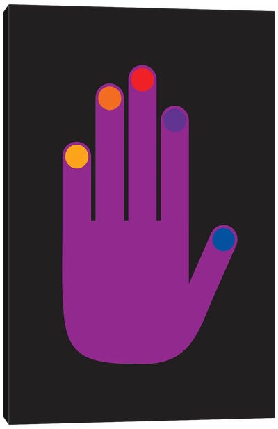 Purple Pop Hand Canvas Art Print - Circa 78 Designs