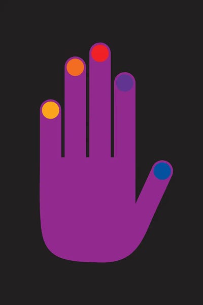 '70s Aesthetic: Purple Pop Hand by Circa 78 Designs