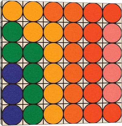 Rainbow Connection Canvas Art Print - Polka Dot Patterns