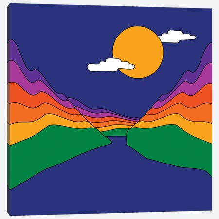 Rainbow Ravine Canvas Print #CDN82} by Circa 78 Designs Canvas Artwork