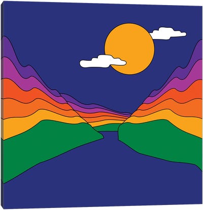 Rainbow Ravine Canvas Art Print - Valley Art