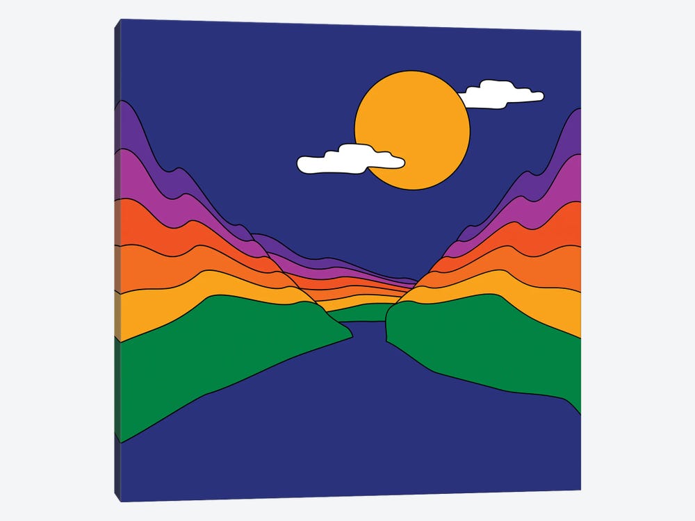 Rainbow Ravine by Circa 78 Designs 1-piece Canvas Art