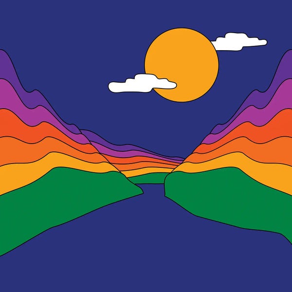'70s Aesthetic: Rainbow Ravine by Circa 78 Designs