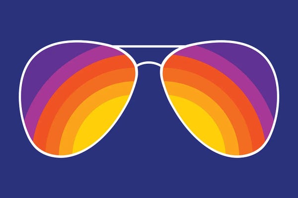 Blue: Rainbow Shades by Circa 78 Designs