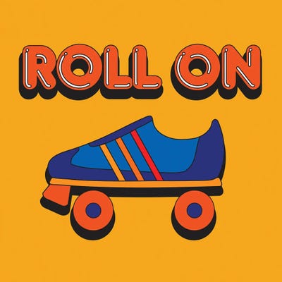 Roll On Rollerskate by Circa 78 Designs multi panel art