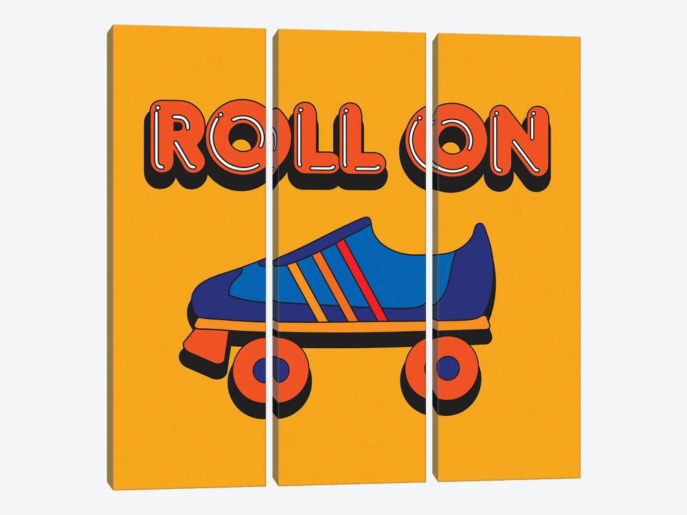 Roll On Rollerskate by Circa 78 Designs 3-piece Canvas Print