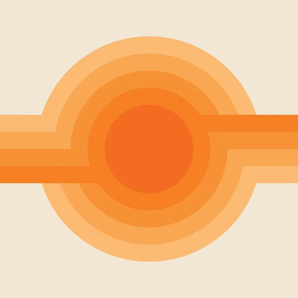 Circular Abstract: Sunspot Creamsicle by Circa 78 Designs