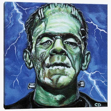 Frankenstein Canvas Print #CDO11} by Cyndi Dodes Canvas Artwork