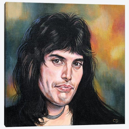 Freddie Mercury Canvas Print #CDO12} by Cyndi Dodes Canvas Wall Art