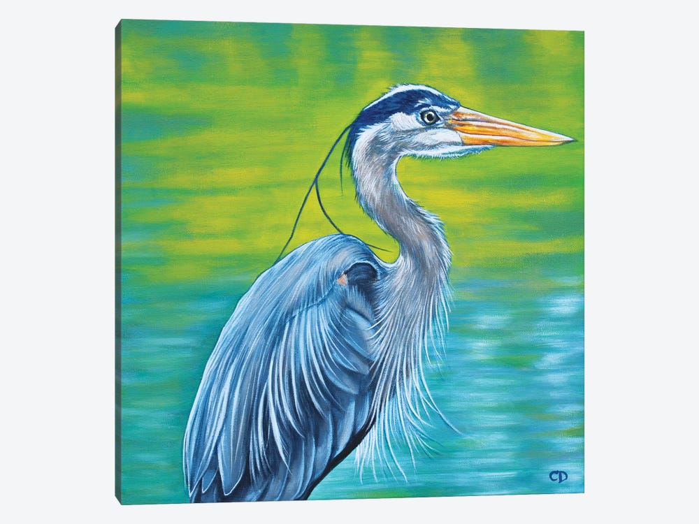 Great Blue Heron by Cyndi Dodes 1-piece Canvas Wall Art