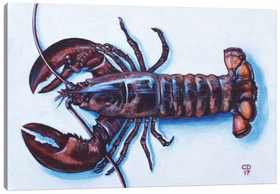 Larry The Lobster Canvas Art Print - Lobster Art