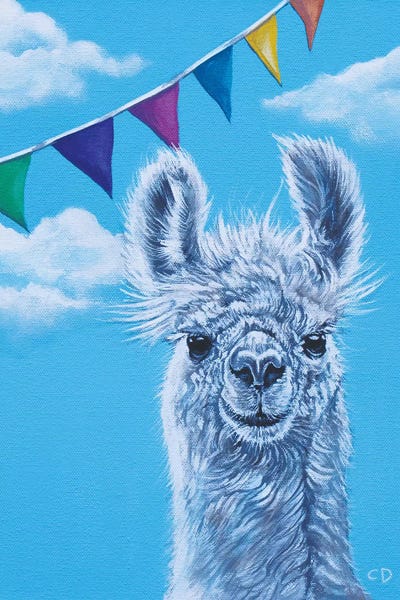 Llama Party by Cyndi Dodes canvas print
