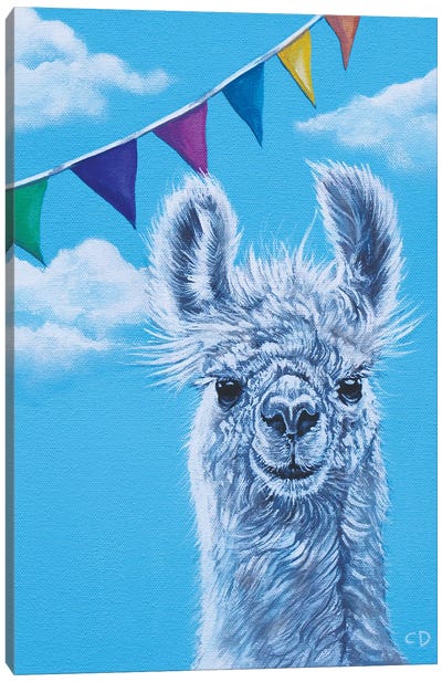 Llama Party Canvas Art Print - Llama & Alpaca Art