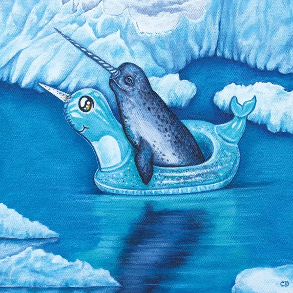 Cyndi Dodes: Narwhal Floating  by Cyndi Dodes