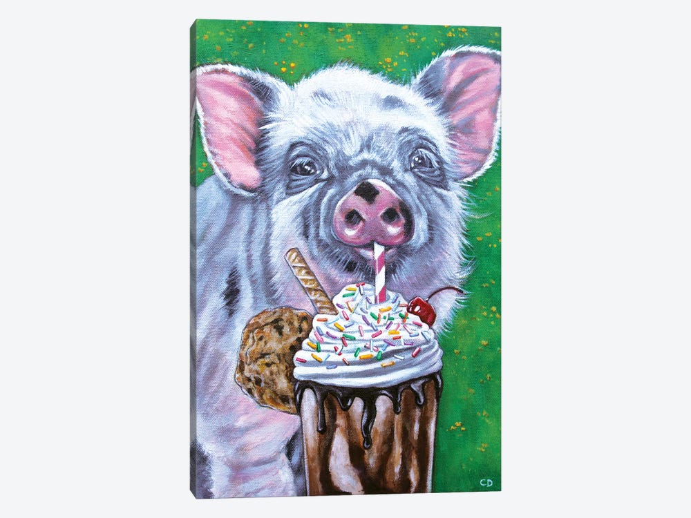 Piggy by Cyndi Dodes 1-piece Canvas Art Print