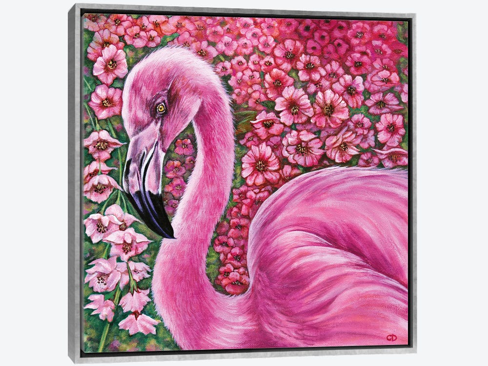 Primghar Pink Flamingo On Canvas by Ivan101 Print