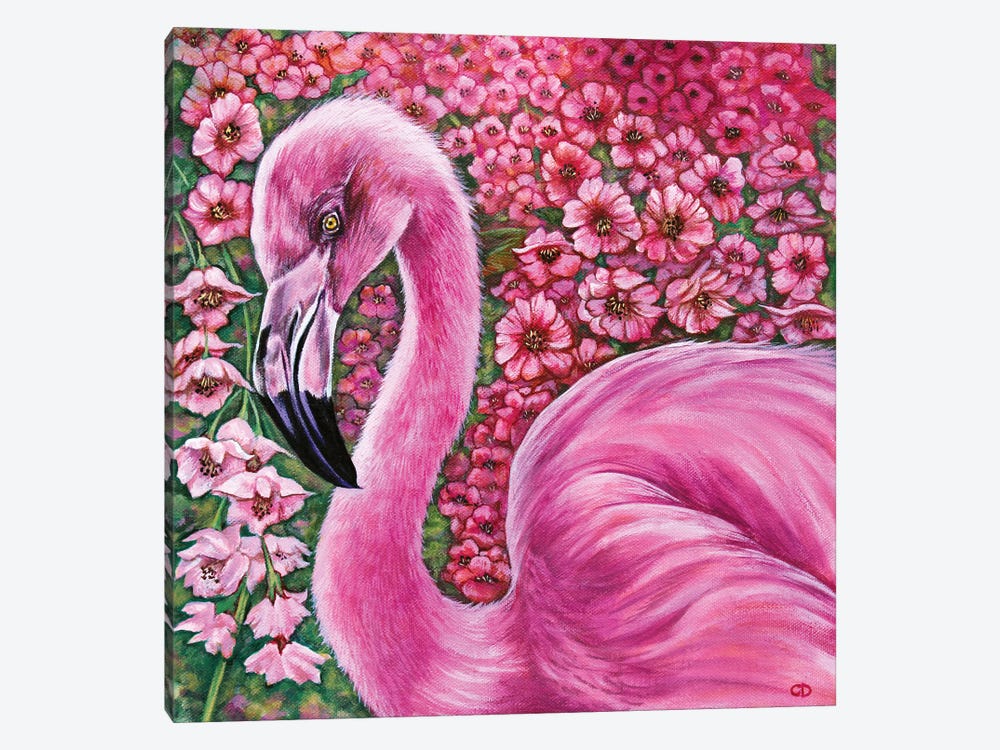 Pink Flamingo by Cyndi Dodes 1-piece Canvas Art