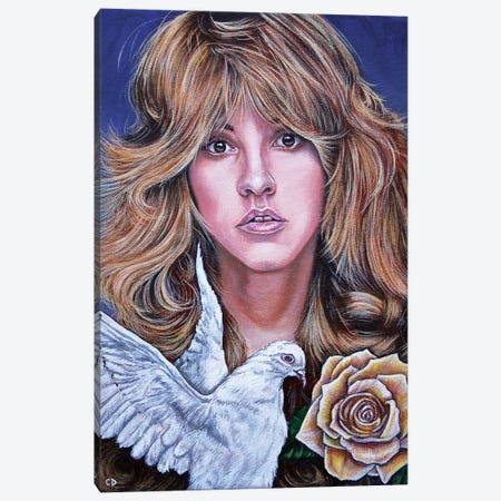 Stevie Nicks Canvas Print #CDO27} by Cyndi Dodes Canvas Wall Art