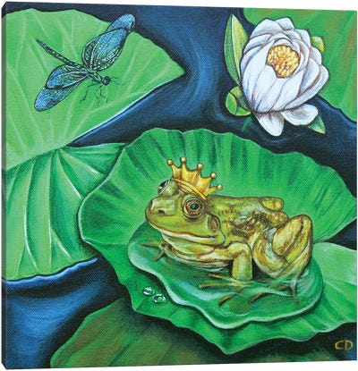 The Frog Prince Canvas Art Print - Frog Art