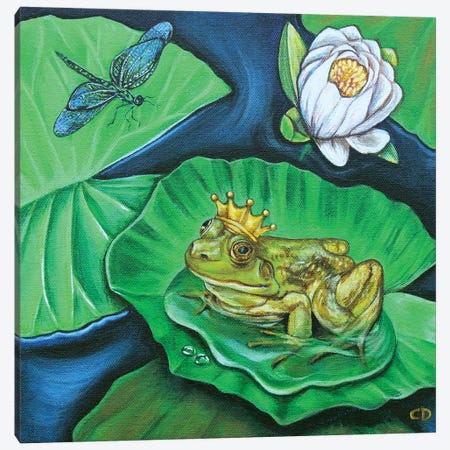 The Frog Prince Canvas Print #CDO29} by Cyndi Dodes Canvas Art Print