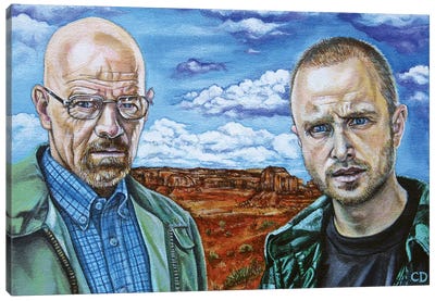 Walter White & Jesse Pinkman Canvas Art Print - Cyndi Dodes