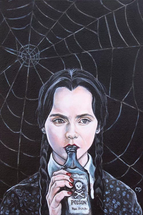 Wednesday Addams Canvas Artwork by Cyndi Dodes | iCanvas