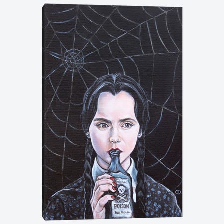 Wednesday Addams Canvas Print #CDO32} by Cyndi Dodes Canvas Wall Art