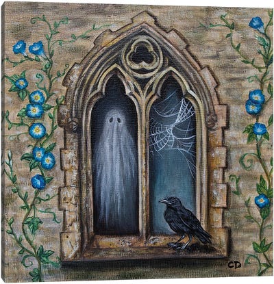 Gothic Window Canvas Art Print - Ghost Art
