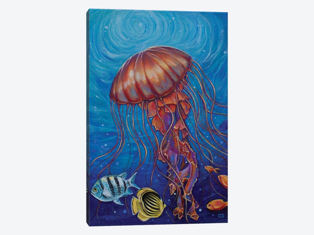 Jellyfish by Cyndi Dodes 1-piece Canvas Artwork