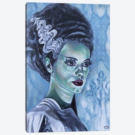 Bride of Frankenstein Canvas Print #CDO4} by Cyndi Dodes Art Print