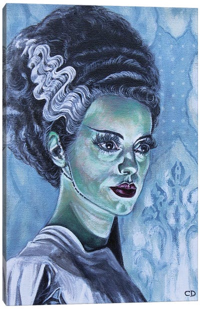 Bride of Frankenstein Canvas Art Print - Halloween Art