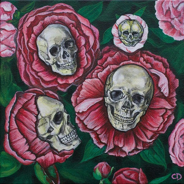 Cyndi Dodes: Peony Skulls by Cyndi Dodes