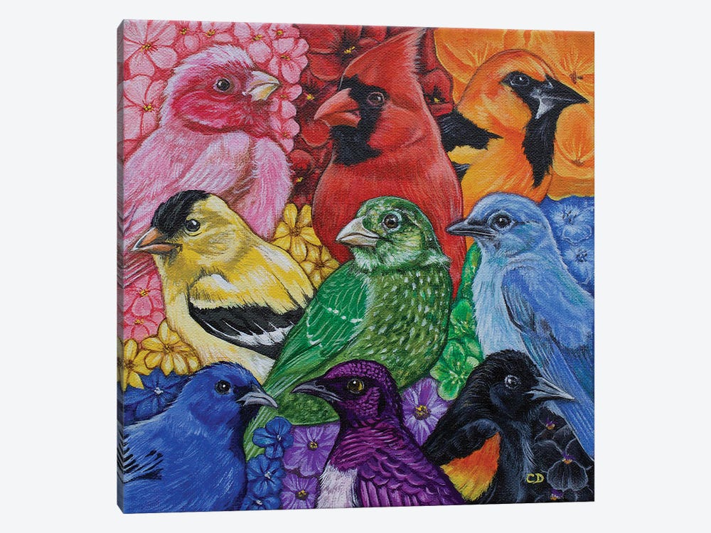 Birds Of Pride by Cyndi Dodes 1-piece Canvas Art Print