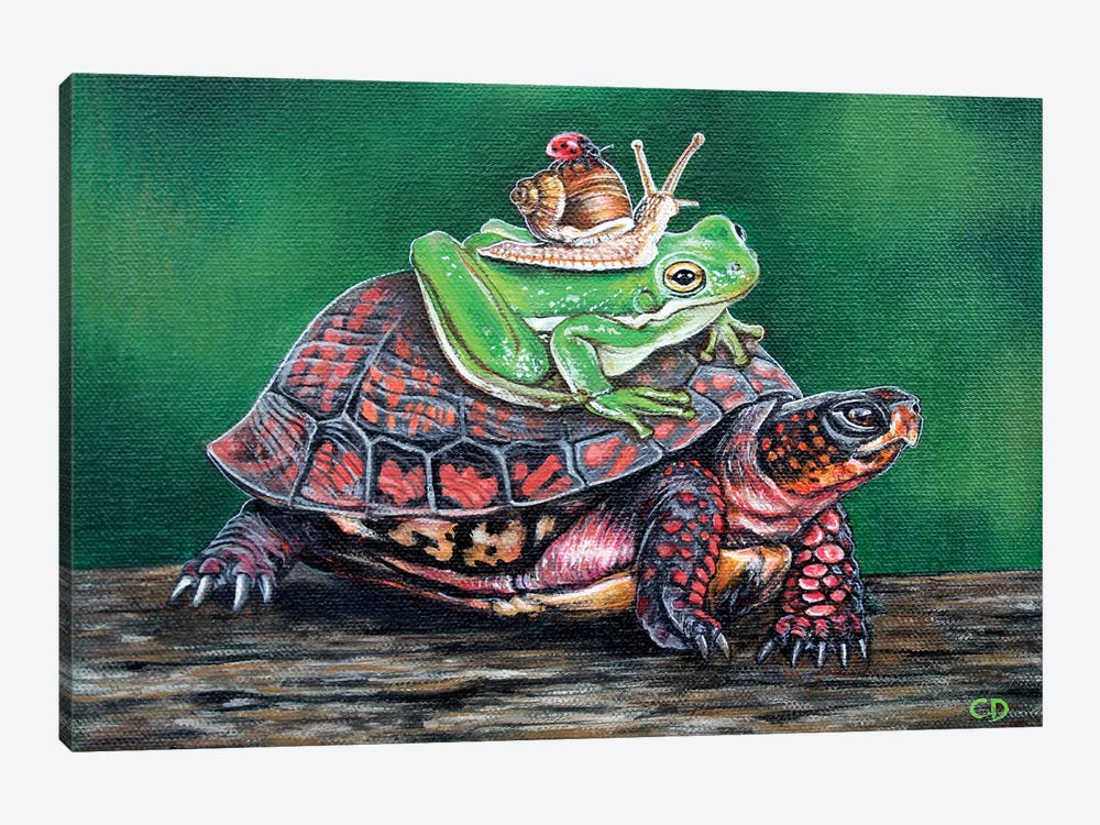 Critter Stack by Cyndi Dodes 1-piece Canvas Print