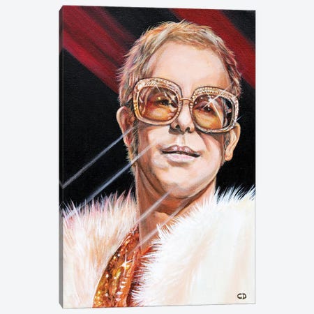 Elton John Canvas Print #CDO9} by Cyndi Dodes Canvas Wall Art