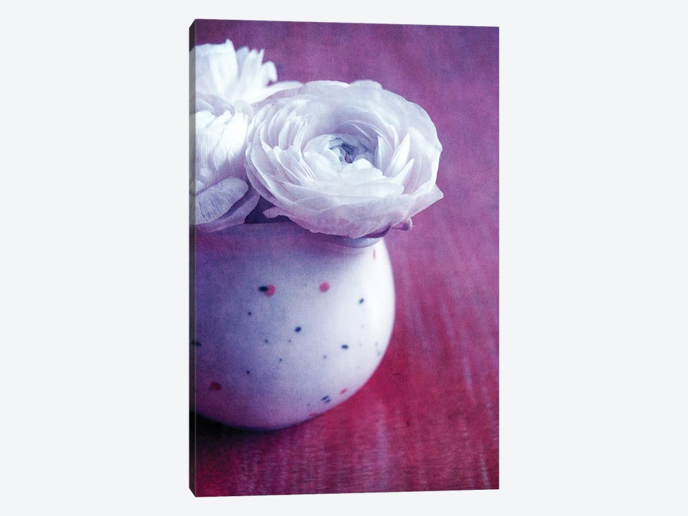 White Flowers by Claudia Drossert 1-piece Canvas Wall Art