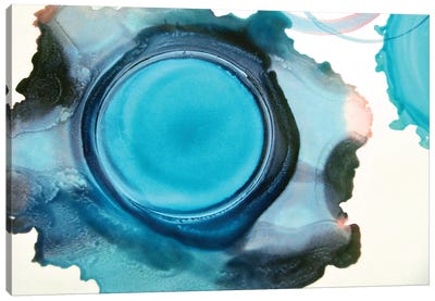 Blue Circle Canvas Art Print - Claudia Drossert