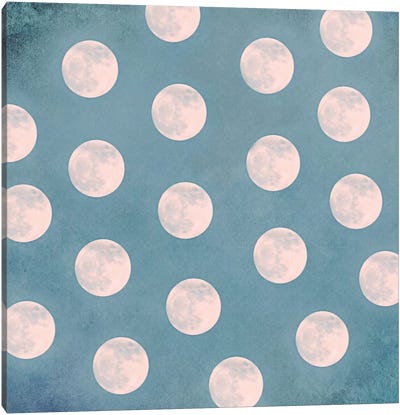 Mond II Canvas Art Print - Polka Dot Patterns