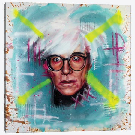 Andy Warhol Canvas Print #CDS100} by Cody Senn Art Print