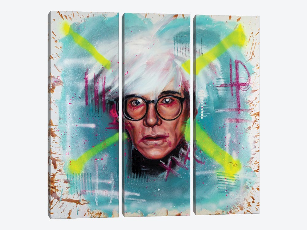 Andy Warhol by Cody Senn 3-piece Canvas Art Print